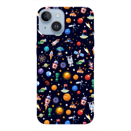 Apple iPhone 14  Small planets Transparent Silicone TPU Θήκη