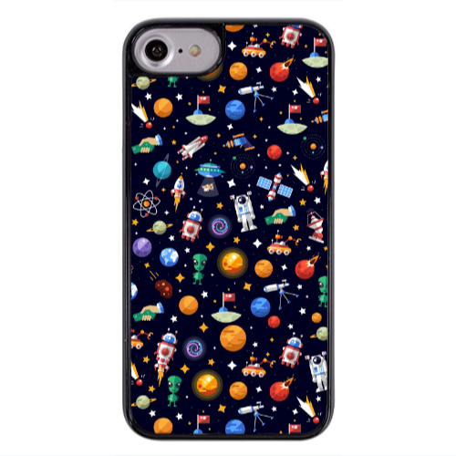 Apple iPhone 7 Small planets Black Glossy Θήκη