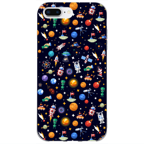 Apple iPhone 7 Plus Small planets Transparent Silicone TPU Θήκη
