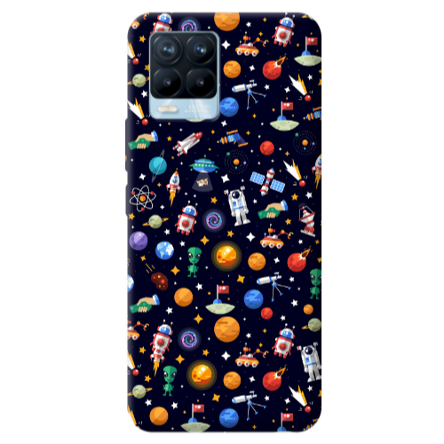 Realme 8 Pro Small planets Transparent Silicone TPU Θήκη