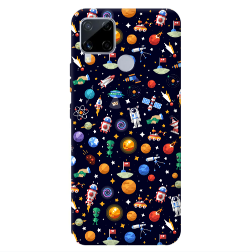 Realme C25S Small planets Transparent Silicone TPU Θήκη