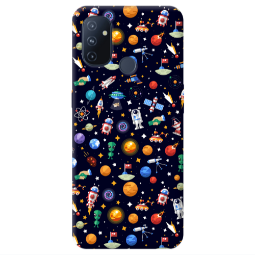 Oneplus Nord 100 Small planets Transparent Silicone TPU Θήκη