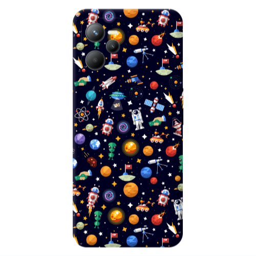 Realme C35 Small planets Transparent Silicone TPU Θήκη