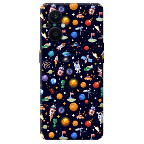 Oppo Reno 7 Lite Small planets Transparent Silicone TPU Θήκη