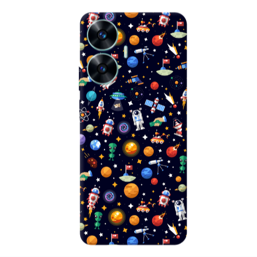 Realme C55 Small planets Transparent Silicone TPU Θήκη