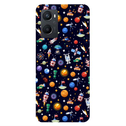 Oppo A 96 Small planets Transparent Silicone TPU Θήκη