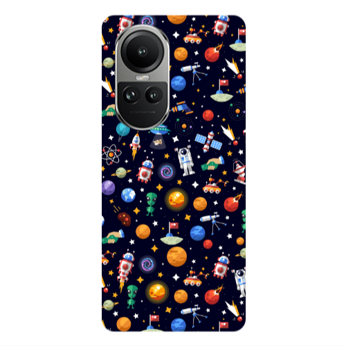 Oppo Reno10 5G Small planets Transparent Silicone TPU Θήκη