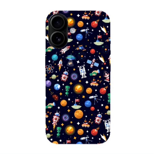 Apple Iphone 16 Small planets Transparent Silicone TPU Θήκη