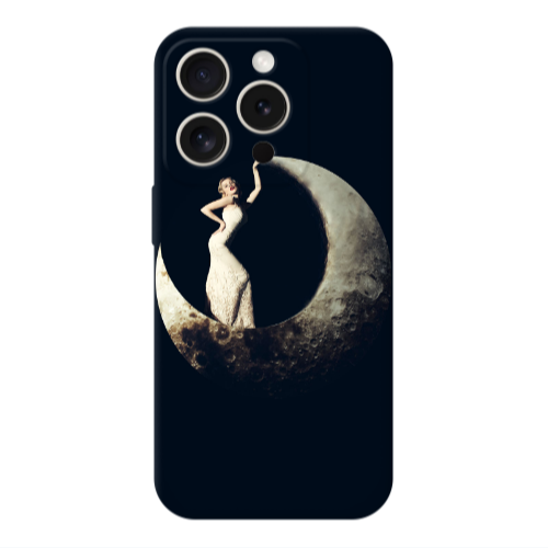 Apple Iphone 16 Pro Max Woman in moon Transparent Silicone TPU Θήκη