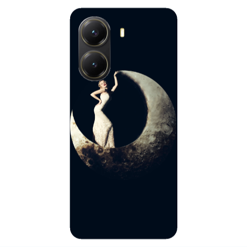 Xiaomi Poco X7 Pro Woman in moon Transparent Silicone TPU Θήκη