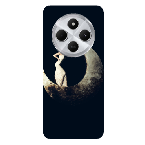 Xiaomi Redmi 14c Woman in moon Transparent Silicone TPU Θήκη