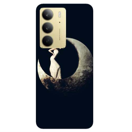 Realme C 75 Woman in moon Transparent Silicone TPU Θήκη