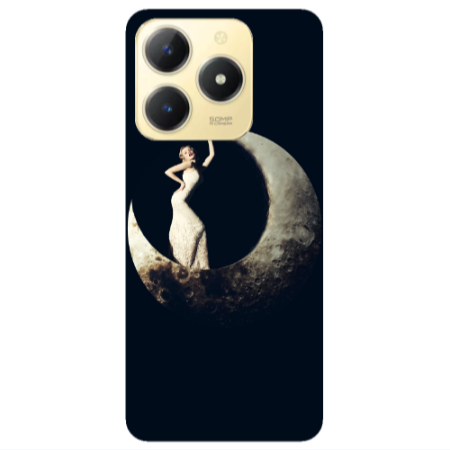 Realme C61 Woman in moon Transparent Silicone TPU Θήκη