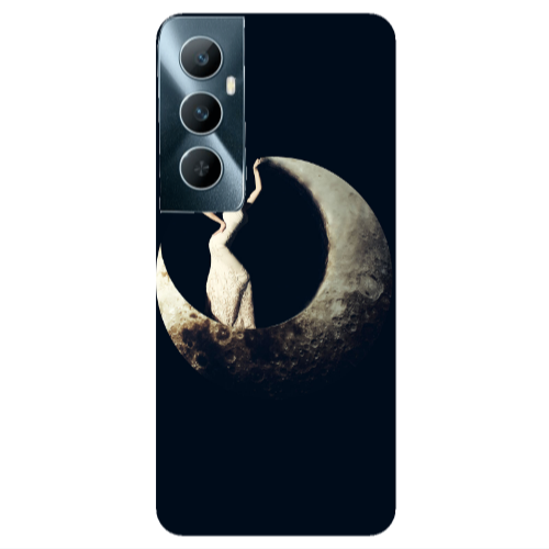 Realme C65 Woman in moon Transparent Silicone TPU Θήκη