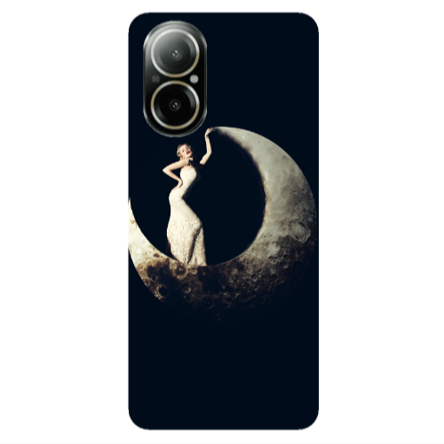 Realme C67 Woman in moon Transparent Silicone TPU Θήκη
