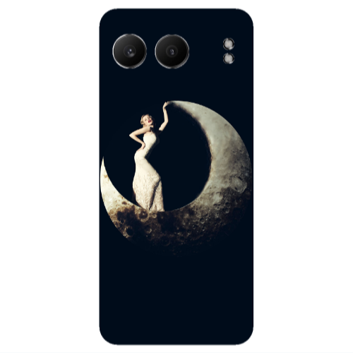 Oneplus Nord 4 Woman in moon Transparent Silicone TPU Θήκη