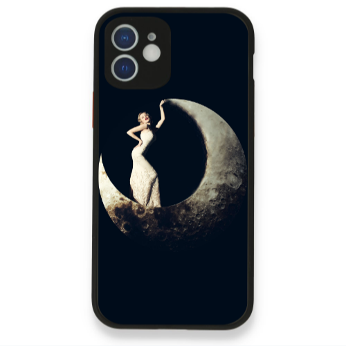 Apple iPhone 12 Woman in moon Black Glossy Θήκη