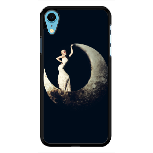 Apple iPhone Xr Woman in moon Black Glossy Θήκη
