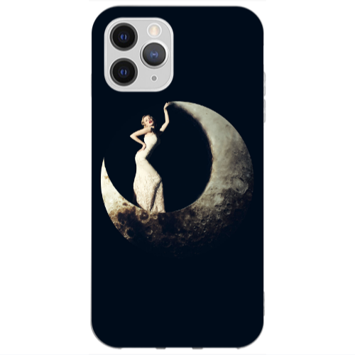 Apple iPhone 13 Pro Max Woman in moon Transparent Silicone TPU Θήκη