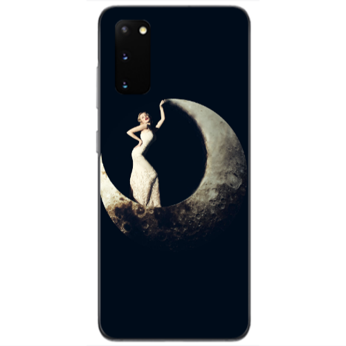 Samsung S20 Woman in moon Transparent Silicone TPU Θήκη