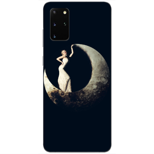 Samsung S20 Plus Woman in moon Transparent Silicone TPU Θήκη