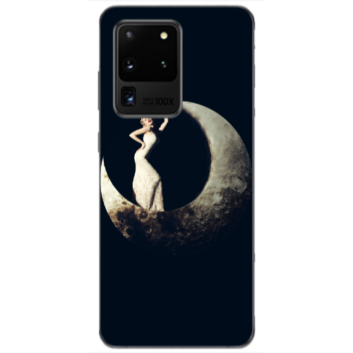 Samsung S20 Ultra Woman in moon Transparent Silicone TPU Θήκη