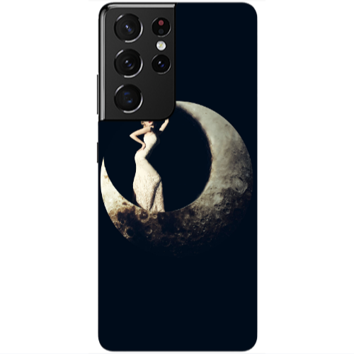Samsung S21 Ultra Woman in moon Transparent Silicone TPU Θήκη