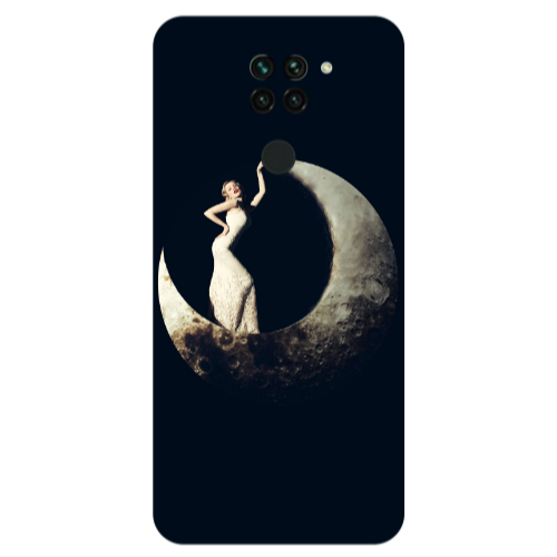 Xiaomi Redmi Note 9 Woman in moon Transparent Silicone TPU Θήκη