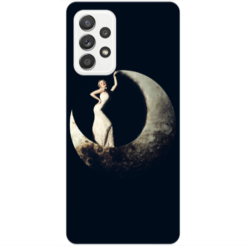 Samsung A33 Woman in moon Transparent Silicone TPU Θήκη