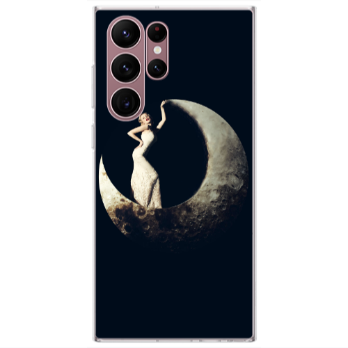 Samsung S22 Ultra Woman in moon Transparent Silicone TPU Θήκη