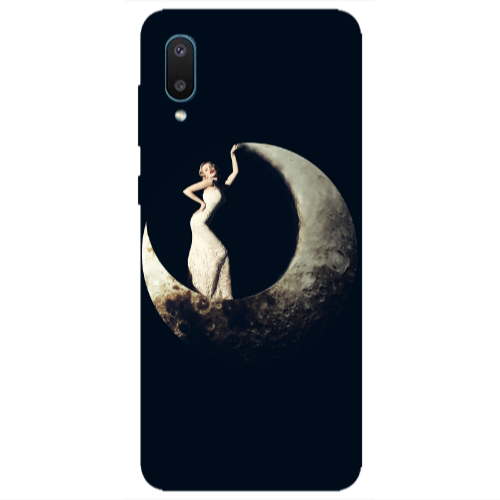 Samsung A02 Woman in moon Transparent Silicone TPU Θήκη