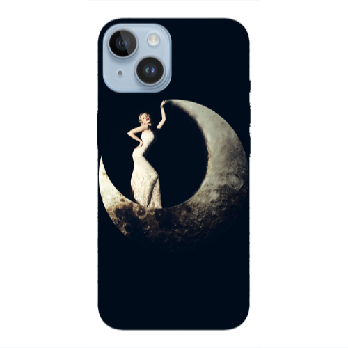 Apple iPhone 14  Woman in moon Transparent Silicone TPU Θήκη