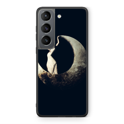 Samsung S21 PLUS Woman in moon Black Glossy Θήκη