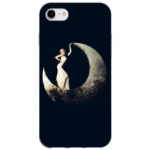 Apple iPhone 7 Woman in moon Transparent Silicone TPU Θήκη