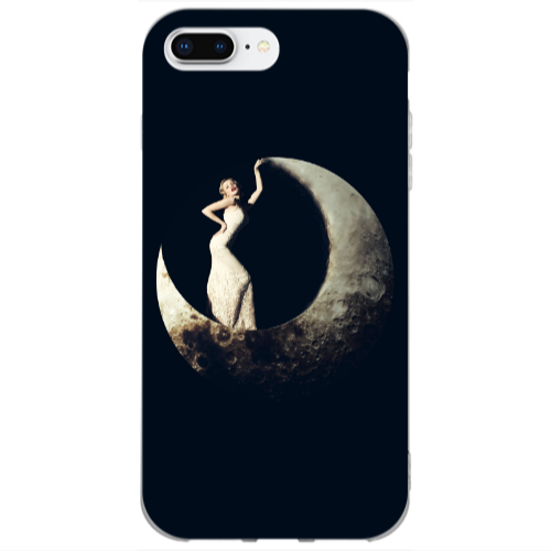 Apple iPhone 7 Plus Woman in moon Transparent Silicone TPU Θήκη