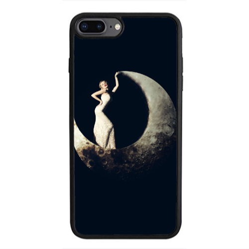 Apple iPhone 7 Plus Woman in moon Black Glossy Θήκη
