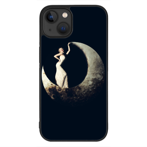 Apple iPhone 13 Mini Woman in moon Black Glossy Θήκη