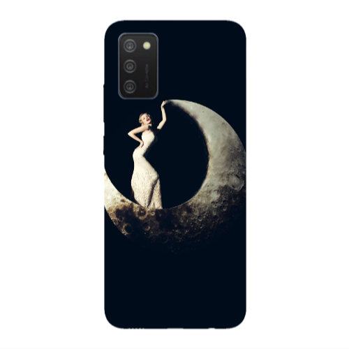 Samsung A03S Woman in moon Transparent Silicone TPU Θήκη