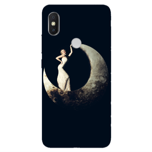 Xiaomi Redmi S2 Woman in moon Transparent Silicone TPU Θήκη