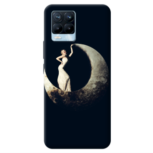 Realme 8 Pro Woman in moon Transparent Silicone TPU Θήκη
