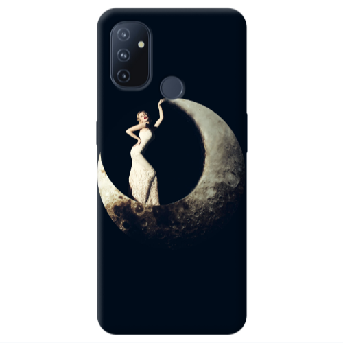 Oneplus Nord 100 Woman in moon Transparent Silicone TPU Θήκη