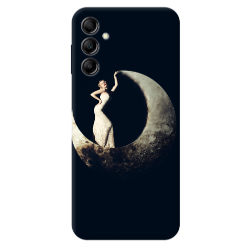 Samsung A14 5G Woman in moon Transparent Silicone TPU Θήκη