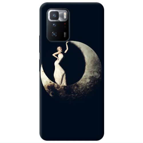 Xiaomi Poco X3 GT Woman in moon Transparent Silicone TPU Θήκη