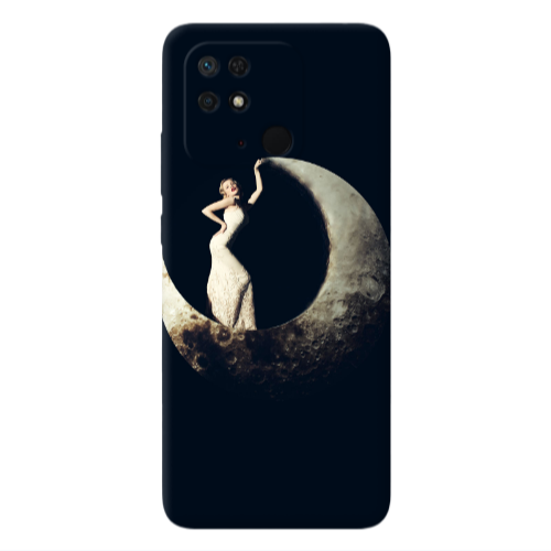 Xiaomi Poco C40 Woman in moon Transparent Silicone TPU Θήκη