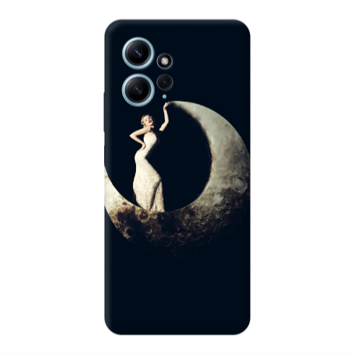 Xiaomi Redmi Note 12 4G Woman in moon Transparent Silicone TPU Θήκη