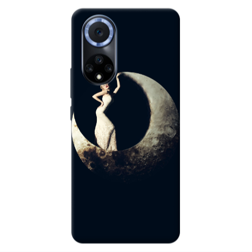 Huawei Nova 9 Woman in moon Transparent Silicone TPU Θήκη