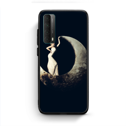 Huawei P Smart 2021 Woman in moon Black Glossy Θήκη