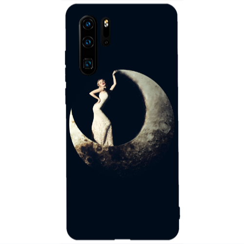 Huawei P30 Pro Woman in moon Transparent Silicone TPU Θήκη