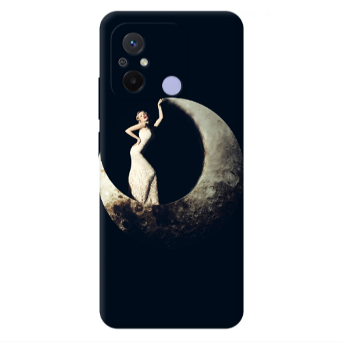 Xiaomi Redmi 12C Woman in moon Transparent Silicone TPU Θήκη