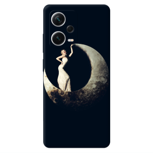 Xiaomi Redmi Note 12 5G Woman in moon Transparent Silicone TPU Θήκη